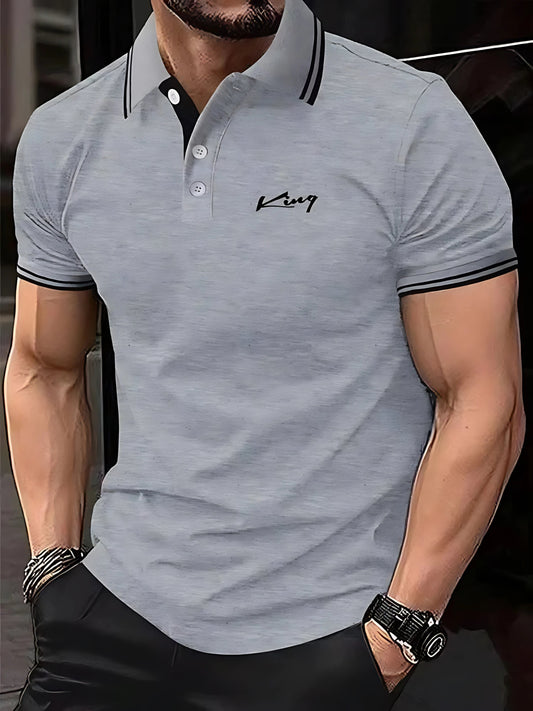 The 2025 summer new men's POLO shirt is breathable sweat-absorbent casual and simple with letter print for men    Home Decor Supply | Online Retail | ShoreShopper.com