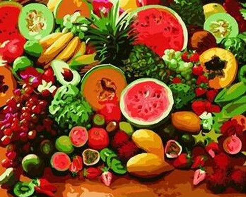 HUACAN Paint By Number Fruit Flower DIY Drawing Canvas Handpainted Pictures By Number Still Life Home Decoration    Home Decor Supply | Online Retail | ShoreShopper.com
