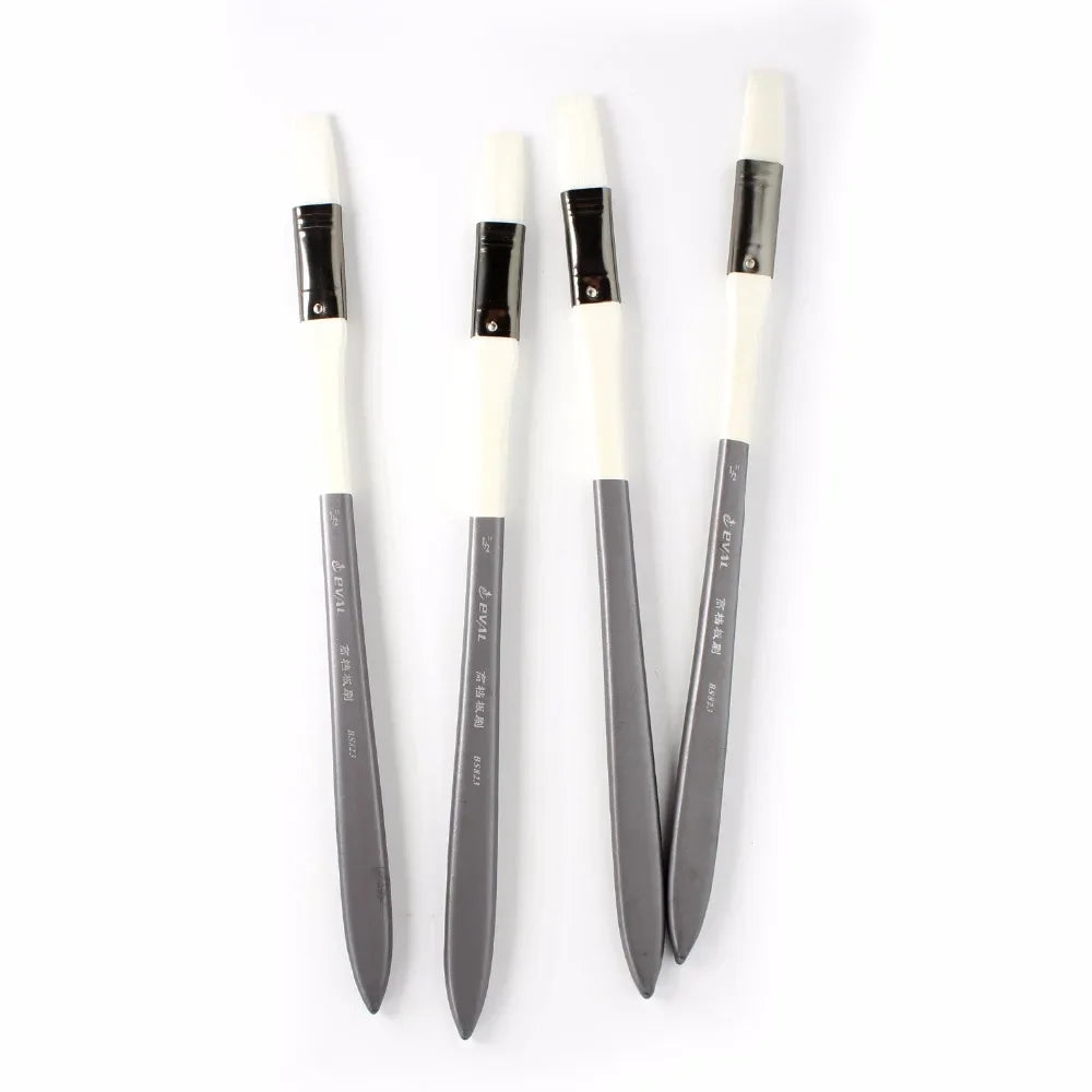 4 Pc 1/2 "Bristle Brushes Oil Painting Brush Graffiti Watercolor Paintbrush Art Material Tool Set For Acrylic scrubbing brush    Home Decor Supply | Online Retail | ShoreShopper.com