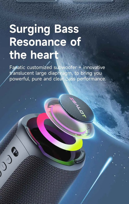 S61 Bluetooth Speaker,with IPX6 Waterproof Protection and Outdoor Bass Sound for Backyard and Beach Party,10W Loudspeaker