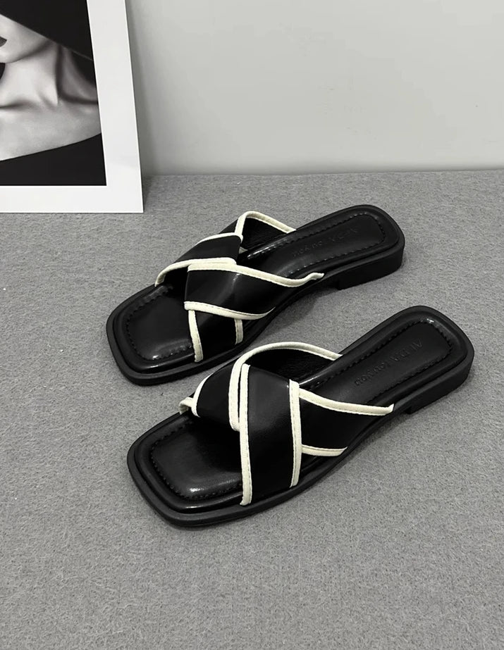 Women’s Comfort Slides: Open-Toe Low Heel Rubber Sandals - ShoreCo.Shop