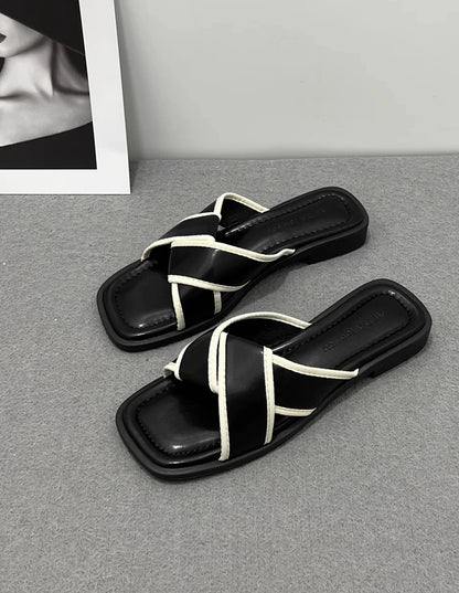 Women’s Comfort Slides: Open-Toe Low Heel Rubber Sandals - ShoreCo.Shop