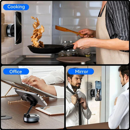 Car Mount Electric Vacuum Magnetic Holder Foldable Strong Suction Stand For Cell Phone For iphone 12 13 14 15 16 Live Streaming    Home Decor Supply | Online Retail | ShoreShopper.com