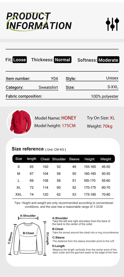 C'Est La Vie Paris Prints Man Sweatshirt Casual Loose Sportswear Hip Hop Fashion Pullovers Fleece Soft Clothing Crewneck Tops    Home Decor Supply | Online Retail | ShoreShopper.com