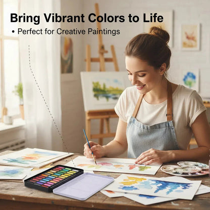 Portable Iron Box Solid Watercolor Paint Set for Art And Hand Drawing Portable Art Supplies    Home Decor Supply | Online Retail | ShoreShopper.com