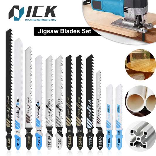 Jigsaw Blades Set T-Shank Jig Saw Blades for Wood Plastic and Metal Cutting Compatible as Bosch/DEWALT/RYOBI/One+/Makita - ShoreCo.Shop