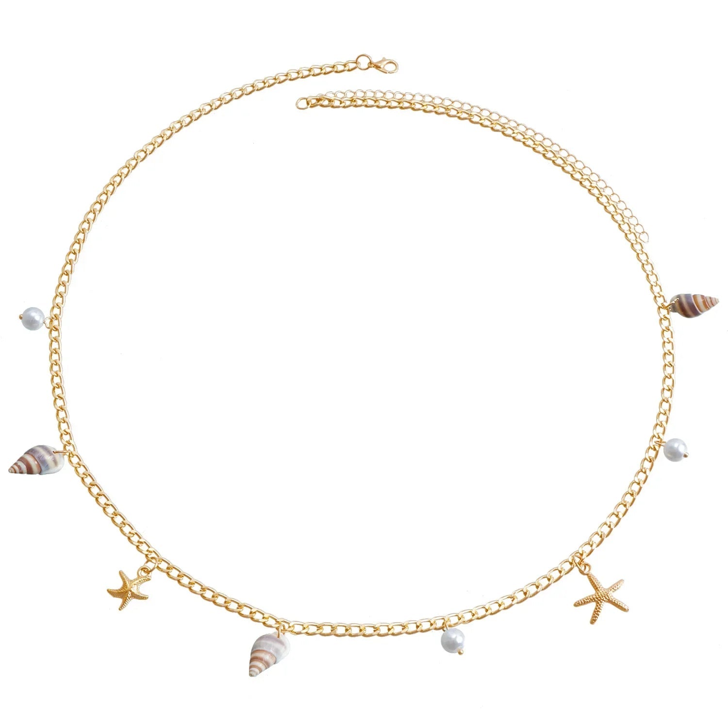Bohemian Summer Beach Shell Waist Link Imitation Pearl Sea Star Conch Pendant Body Chain for Women Fashion Jewelry Accessories    Your Coastal Marketplace | Shoreshopper.com