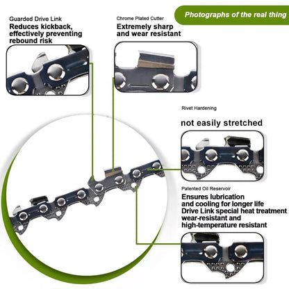 12 Inch Chainsaw Chain 3/8" LP Pitch .043'' Gauge 45 Drive Links Fits For DeWalt DCCS620P1 Ryobi, Craftsman, Makita and More - ShoreCo.Shop