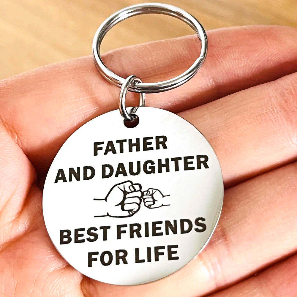 Father and Daughter Father's Day Keychain Daughter Necklace Set Gift for Dad Daughter Daughter Keyring Necklace Gift for Dad    Your Coastal Marketplace | Shoreshopper.com