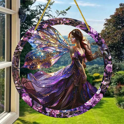 Enchanting Elf Fairy Acrylic Sun Catcher Window Door Display, Seasonal Summer Decor - for Home, Bar, for Daily Christmas Decor