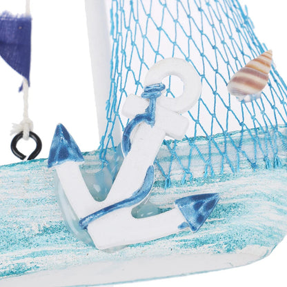 1pcs 15cm Wood Mini Sailboat Model Mediterranean Style Home Decor Marine Nautical Sailing Boat Ship Gift Craft Desktop Ornaments    Your Coastal Marketplace | Shoreshopper.com