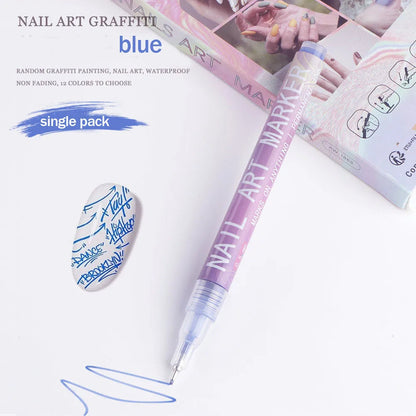 Nail Art Graffiti Pen Nail Acrylic Paint Pen Waterproof Painting Lines Pencil DIY Drawing Abstract Design Nail Accessories    Home Decor Supply | Online Retail | ShoreShopper.com