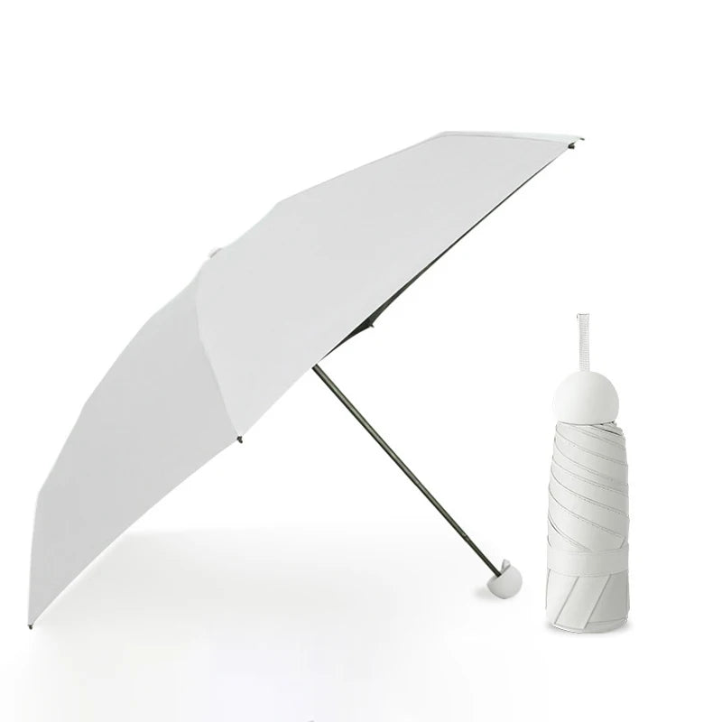 Capsule Umbrella, Portable Mini Sun Umbrella, Sunscreen Umbrella, Black Alloy Handle, with Storage Box, Dual-Use for Sun Protect    Your Coastal Marketplace | Shoreshopper.com