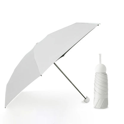 Capsule Umbrella, Portable Mini Sun Umbrella, Sunscreen Umbrella, Black Alloy Handle, with Storage Box, Dual-Use for Sun Protect    Your Coastal Marketplace | Shoreshopper.com