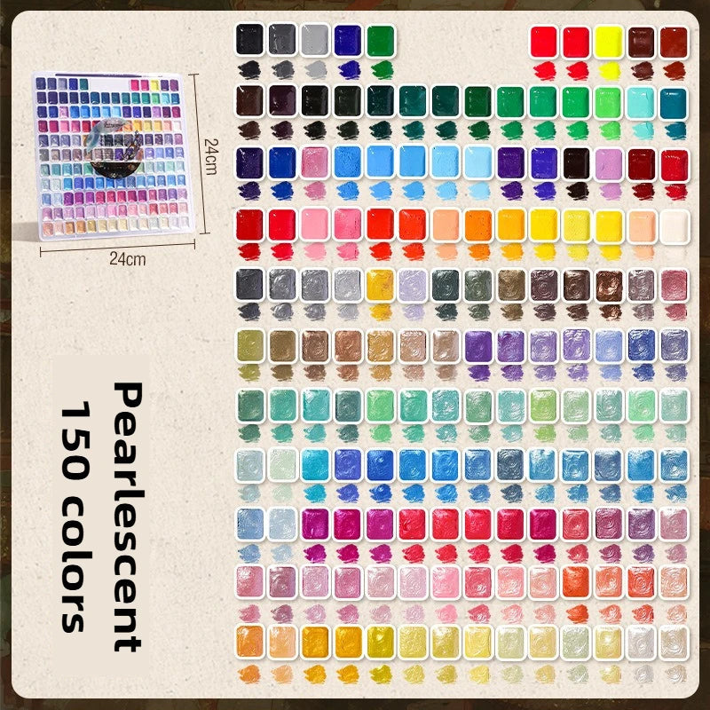 12/98/150/180 Colors Pearl Solid Water Color Paint Set Portable Professional Watercolor Painting School Art Supplies Stationery    Home Decor Supply | Online Retail | ShoreShopper.com
