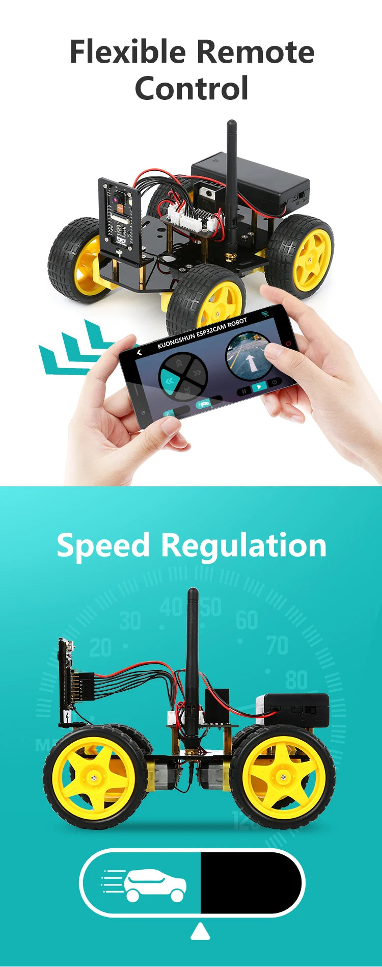 ESP32 Smart Robot Car Kit  Remote Control Car for Arduino Programming Project STEM Education Science Coding Kit - ShoreCo.Shop