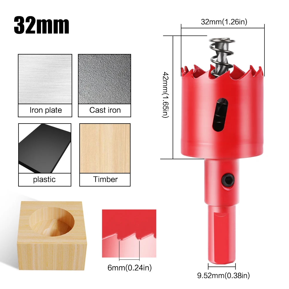 1pc 15-200mm M42 Bi-Metal Hole Saw HSS Drill Bit for Metal Iron Aluminum Stainless Plastic DIY Wood Cutter Tools    Home Decor Supply | Online Retail | ShoreShopper.com