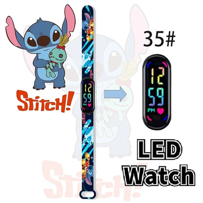 Disney Stitch Digital Kids' Watches Anime Figures LED Luminous Watch Touch Waterproof Electronic Sports Watch Kids Birthday Gift    Home Decor Supply | Online Retail | ShoreShopper.com