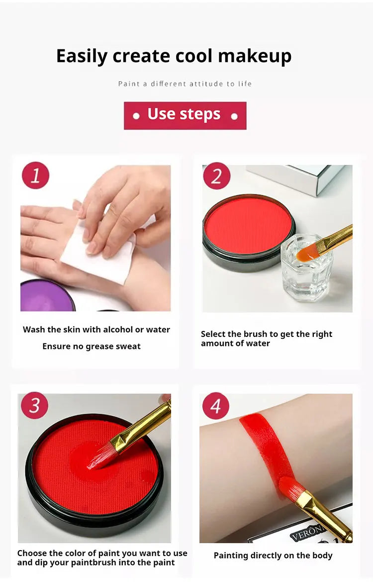 Face body Painting waterproof 6 colors Water Based Nontoxic Body Art kids Festival Fancy Dress Paint Body & Face Paint make up    Home Decor Supply | Online Retail | ShoreShopper.com