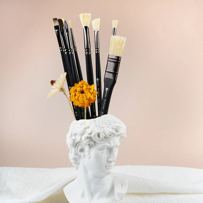 10 Pcs Paint Brushes Set Bristle Hair Professional Drawing Long Rod Painting Brush Oil Acrylic Watercolor Art Supplies    Home Decor Supply | Online Retail | ShoreShopper.com