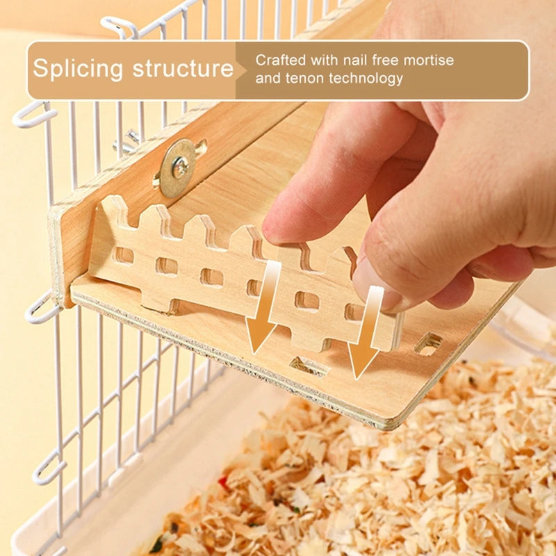 Hamster Habitat Décor Wooden Double-Layer Platform with Ladder Durable Pet Toy Accessory for Gerbil Guinea Pig and Small Animals    Home Decor Supply | Online Retail | ShoreShopper.com