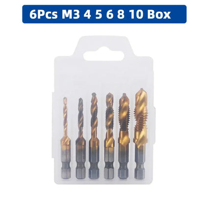 LiYu Shank Titanium Plated HSS Screw Thread Metric Tap Drill Bits Screw Machine Compound Tap M3 M4 M5 M6 M8 M10 Hand Tools    Home Decor Supply | Online Retail | ShoreShopper.com
