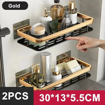 Bathroom Shelf Kitchen Storage Organizer Aluminum Alloy Shampoo Rack Shower Shelf Bathroom Accessories No Drill Shelf    Home Decor Supply | Online Retail | ShoreShopper.com