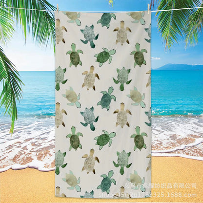 Beach Turtle Animal Printed Beach Towel, Quick Drying Absorbent Beach Towel Outdoor Sports Swimming Beach Towel Face Towel Towel    Your Coastal Marketplace | Shoreshopper.com