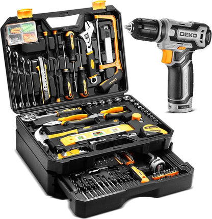 DEKO Home Mechanic Toolbox with 12V Power Cordless Drill Hand Repair Tools Sets Combo Kits Storage Organizer Drawer Case    Home Decor Supply | Online Retail | ShoreShopper.com