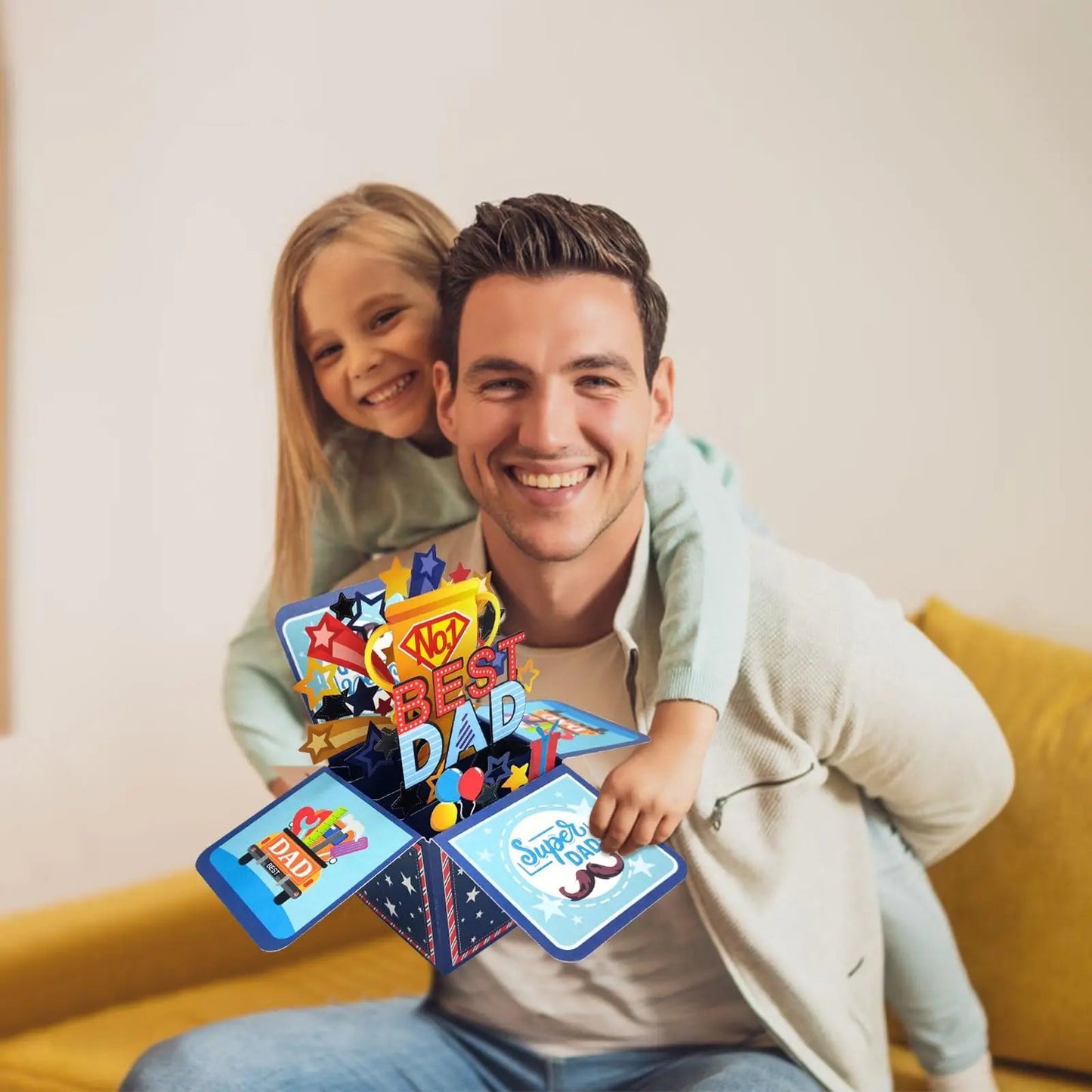 3D Pop Up Father's Day Card Handmade Best Dad Birthday Gift with Note & Envelope - Thank You Card for Dad from Daughter Son    Your Coastal Marketplace | Shoreshopper.com