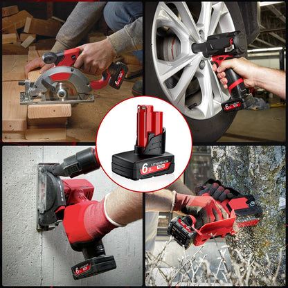 For Milwaukee 12V Tool Battery For Milwaukee M12 6000mAh Lithium Battery Impact Wrench Drill Power Tools Battery    Home Decor Supply | Online Retail | ShoreShopper.com