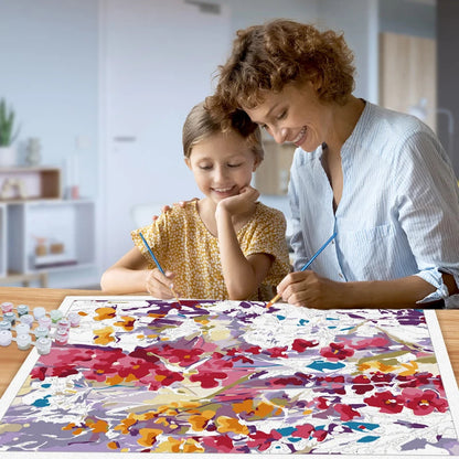 CHENISTORY-Acrylic Paint By Number Houses Scenery Picture, Green Plants On Canvas, Home Decoration    Home Decor Supply | Online Retail | ShoreShopper.com