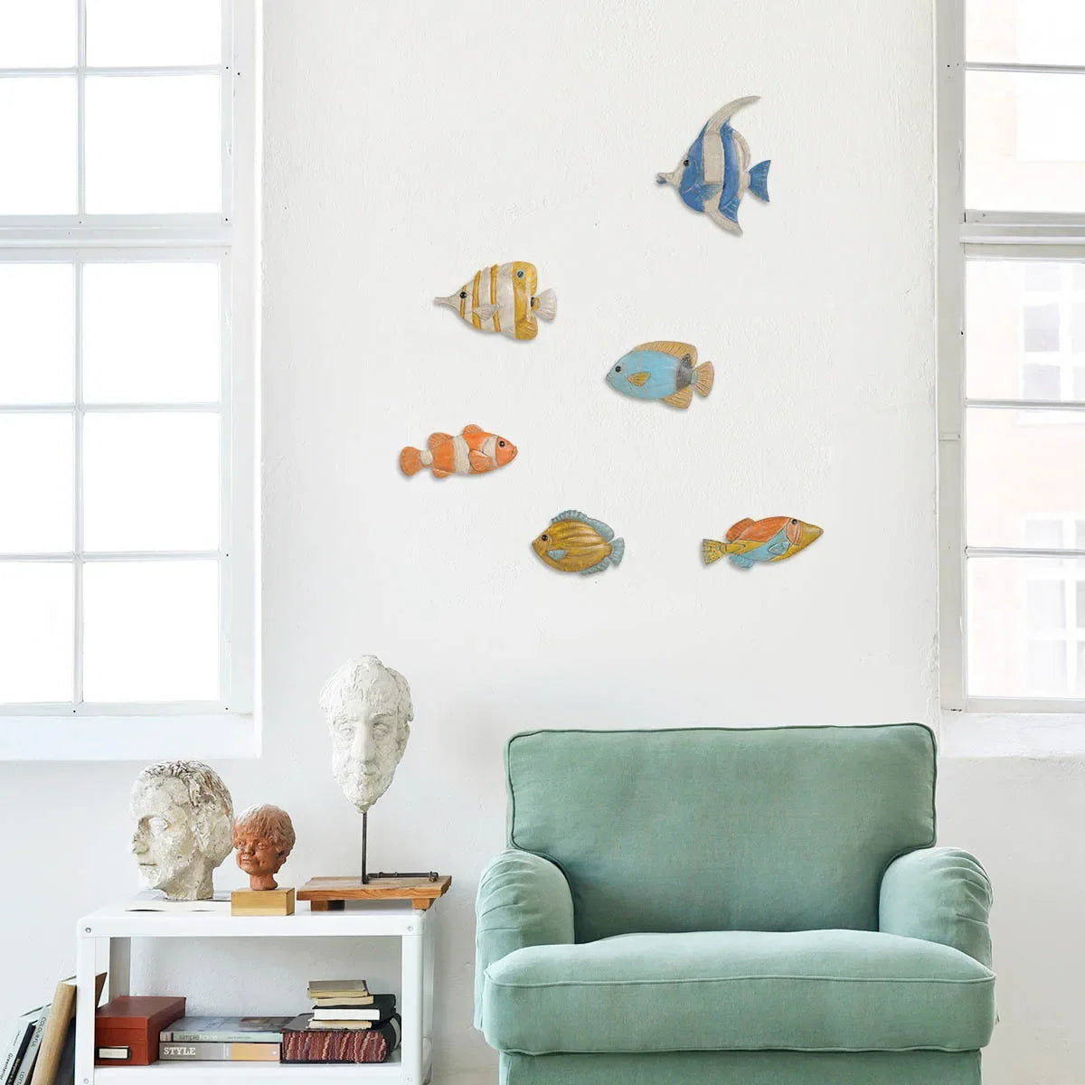Fish Wall Hanging Iron Wall Decor Creative Ornament Craft Wall Setting Marine Life Home Decoration Accessories    Your Coastal Marketplace | Shoreshopper.com