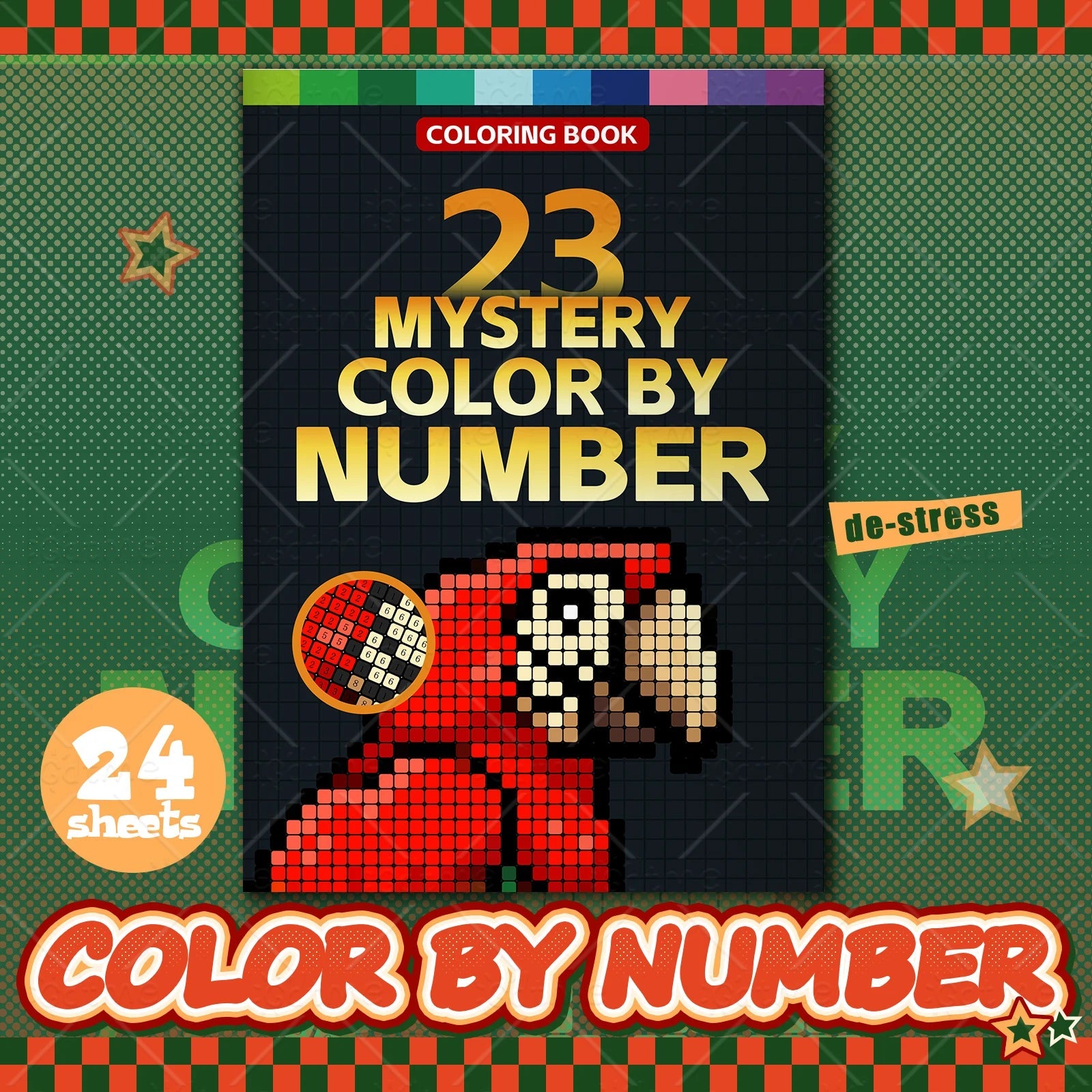 MYSTERY COLOR BY NUMBER Cartoon Animal artwork by digital adult Coloring Book DIY Painting Drawing Coloring By Num    Home Decor Supply | Online Retail | ShoreShopper.com