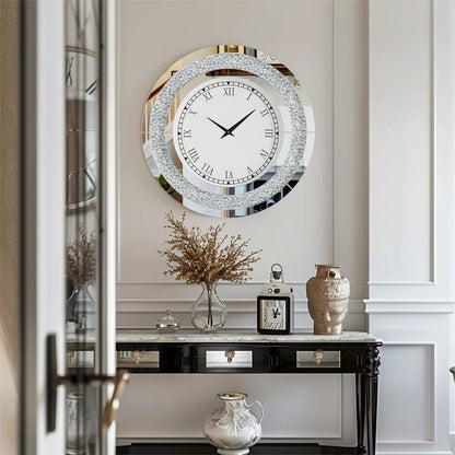 LUVODI 32inch Modern 3D Wall Clock Large Diamond Crystal Living Room Kitchen Bedroom Hall Clock with Roman Numerals    Home Decor Supply | Online Retail | ShoreShopper.com
