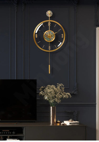 Modern Luxury Large Wall Clock With Pendulum Minimalist Decorative Art Silent Clock Nordic Living Room Bedroom Office Wall Clock    Home Decor Supply | Online Retail | ShoreShopper.com