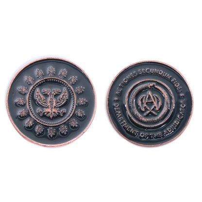 Big Size John Wick 4 Blood Oath Marker Coin Keychain Gold and Adjudicator Coin Metal Prop Accessories Collection Gift - ShoreCo.Shop