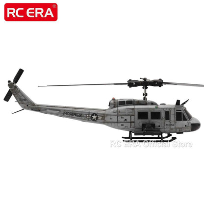 RC ERA Weathered Marine C032 UH1Huey One Click Inverted Flight TOF Optical Flow Gyro Stabilized RC Helicopter for Adults