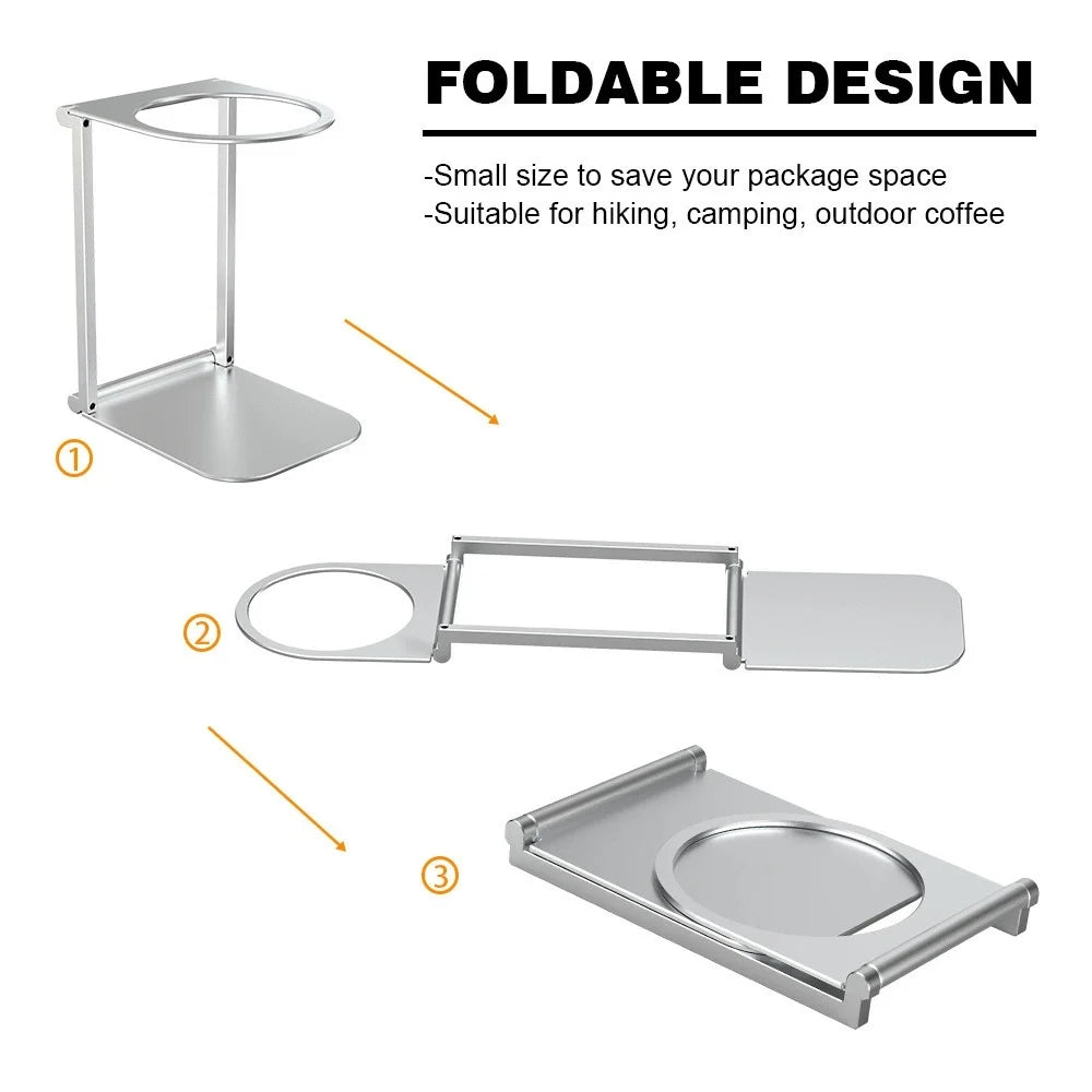 Coffee Machine Stand Drip Filter Coffee Stand Aluminum Alloy Foldable Lightweight Outdoor Quality Professional Coffee Accessorie - ShoreCo.Shop