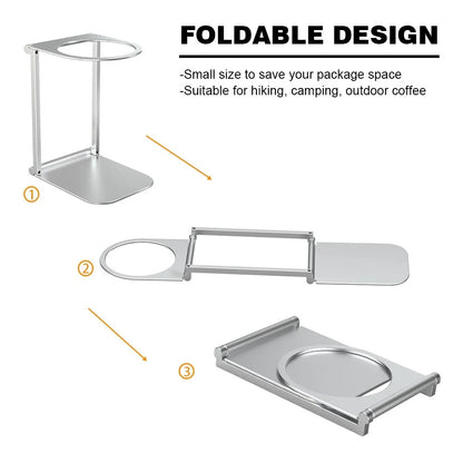 Coffee Machine Stand Drip Filter Coffee Stand Aluminum Alloy Foldable Lightweight Outdoor Quality Professional Coffee Accessorie - ShoreCo.Shop