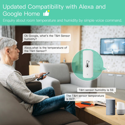 MOES Tuya Smart WiFi Temperature Humidity Sensor Hygrometer Thermometer Detector Smart Scene Linkage with Alexa Google Home    Home Decor Supply | Online Retail | ShoreShopper.com
