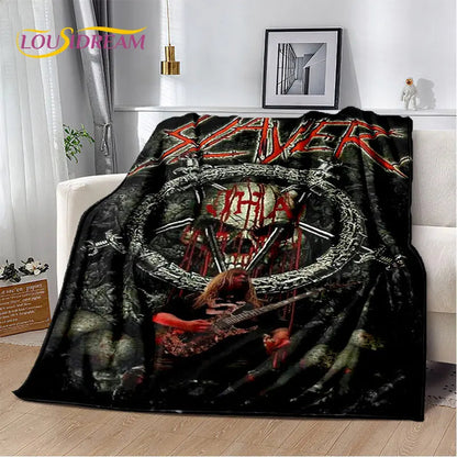 Slayer Heavy Metal Band Soft Plush Blanket,Flannel Blanket Throw Blanket for Living Room Bedroom Bed Sofa Picnic Cover Warm Kids    Your Coastal Marketplace | Shoreshopper.com