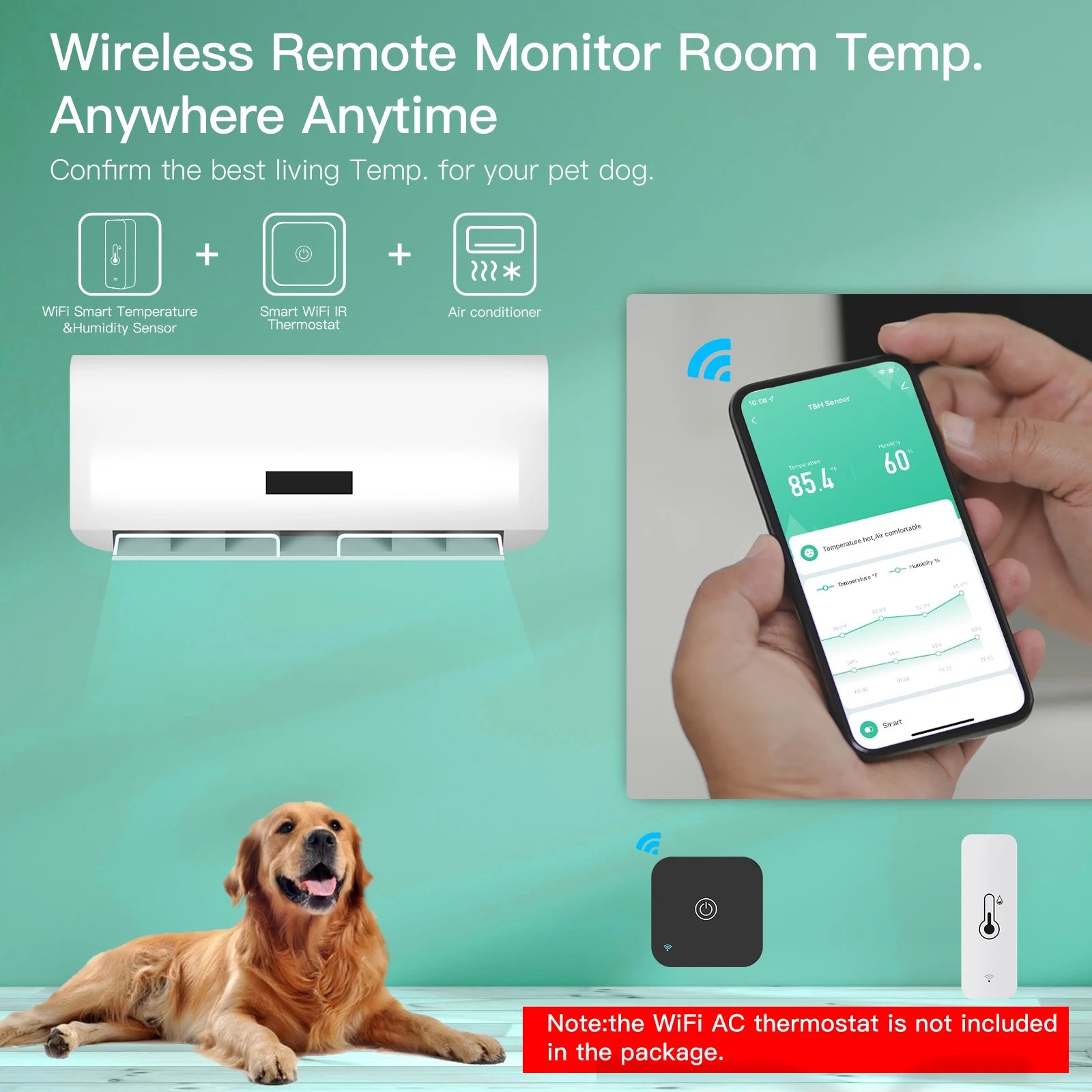 MOES Tuya Smart WiFi Temperature Humidity Sensor Hygrometer Thermometer Detector Smart Scene Linkage with Alexa Google Home    Home Decor Supply | Online Retail | ShoreShopper.com