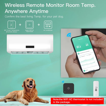 MOES Tuya Smart WiFi Temperature Humidity Sensor Hygrometer Thermometer Detector Smart Scene Linkage with Alexa Google Home    Home Decor Supply | Online Retail | ShoreShopper.com