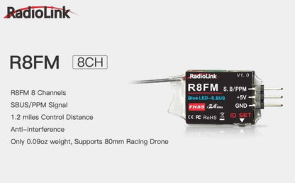 RadioLink RC Receiver R8FGH R8FG R8EF R8FM R8SM R8XM R7FG R6F R4FGM 2.4G Receiver for RC Transmitter RC8X/T8FB/T8S/RC6GS/RC4GS