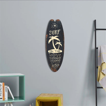 Beach Ocean Theme Surfboard Wooden Leisure Home Party Festival Hanging Decoration Bar Home Wall Retro Decor Wooden Print Sign    Your Coastal Marketplace | Shoreshopper.com