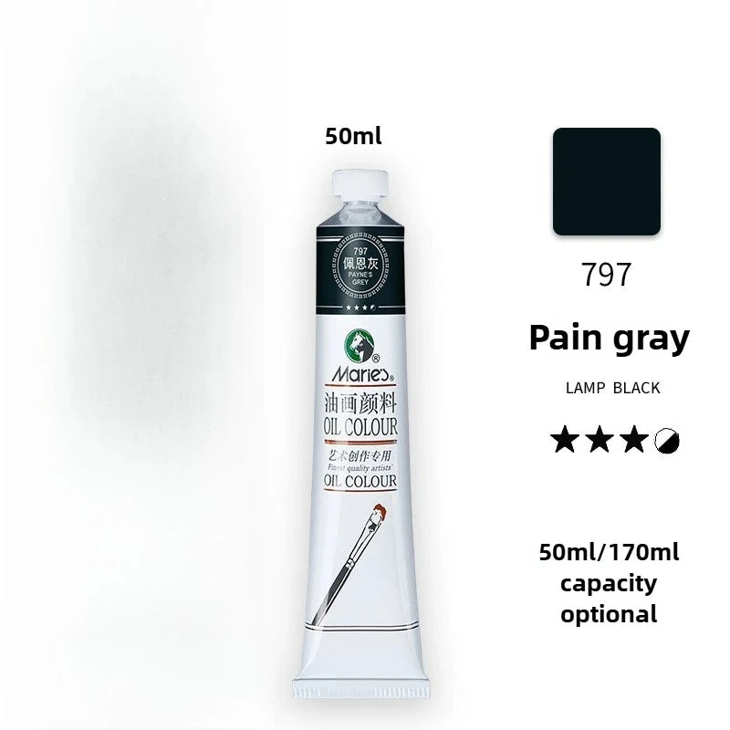 Maries Oil Paint 50ML Oil Painting Art Creation Pigment Large Oil Paint Paint Single Commonly Used 24 Colors    Home Decor Supply | Online Retail | ShoreShopper.com
