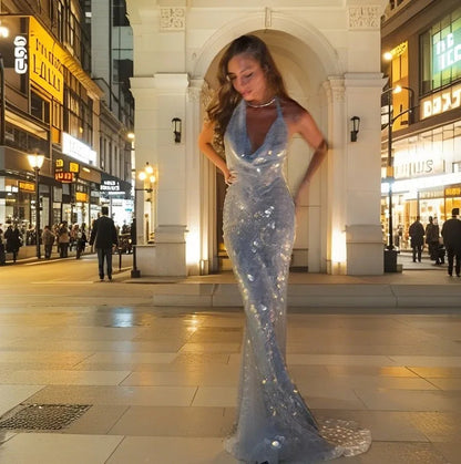 Beachwear Party Dresses For Woman Backless Evening Dress Sequin Solid Color Spaghetti Strap Patchwork Robe Simple Style Trendy    Your Coastal Marketplace | Shoreshopper.com