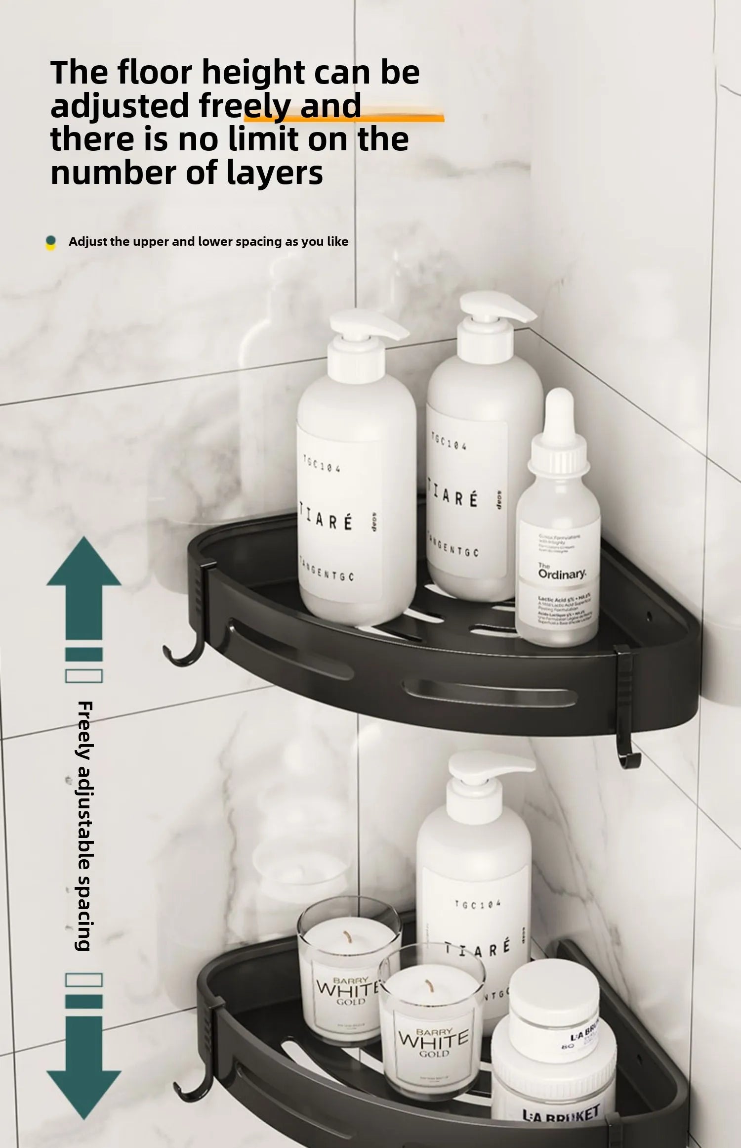 3/2/1 PCS Strong Adhesive No Drill Shower Shelf Storage Upgraded Waterproof Bathroom Organizer Shampoo & Towel Holder Wall Mount    Home Decor Supply | Online Retail | ShoreShopper.com