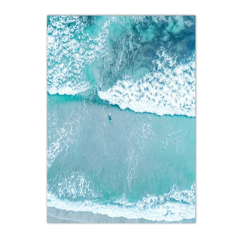 Beach Blue Ocean Wave Sea Water Surf Posters And Prints Coastal Seascape Canvas Painting Wall Art Picture Living Room Home Decor    Your Coastal Marketplace | Shoreshopper.com